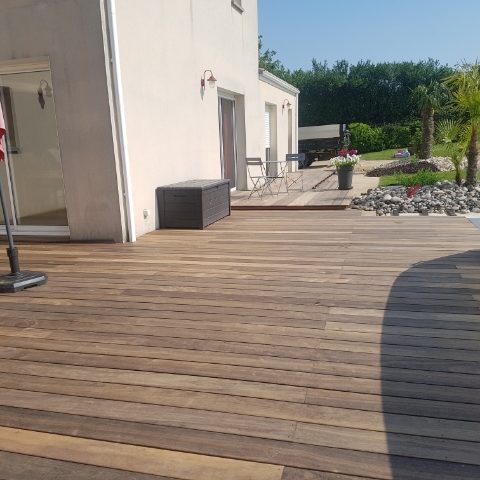 Pose Eclairage terrasse bois - Deck linea